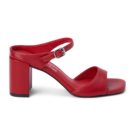 Donnie Heeled Sandal in Red