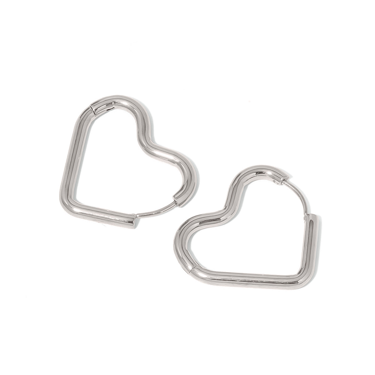 Love On My Mind Heart Hoop Earrings - WATERPROOF