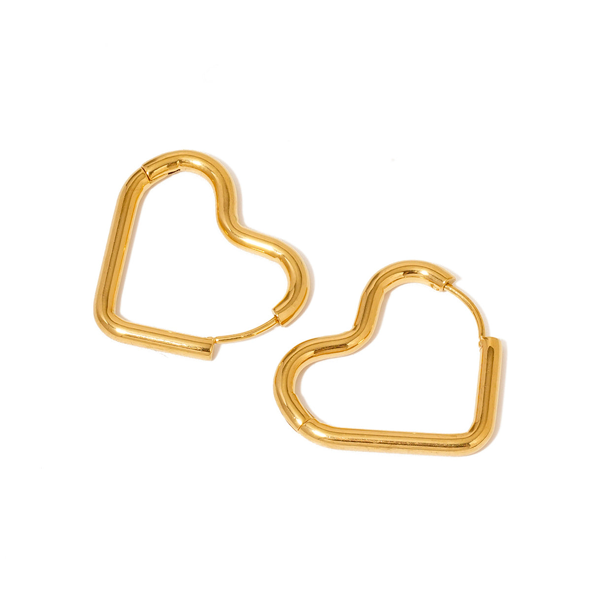 Love On My Mind Heart Hoop Earrings - WATERPROOF