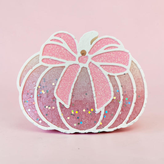 Pink Sparkle Pumpkin Freshie