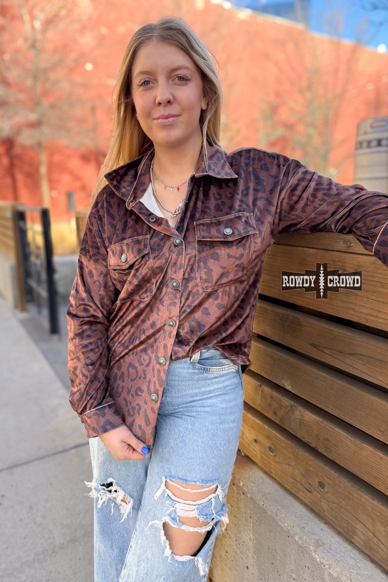 Leopard Lady Button Up