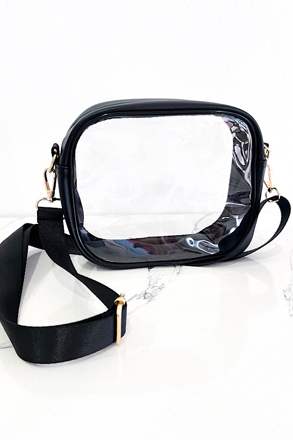 Black Clear Stadium Crossbody Bag