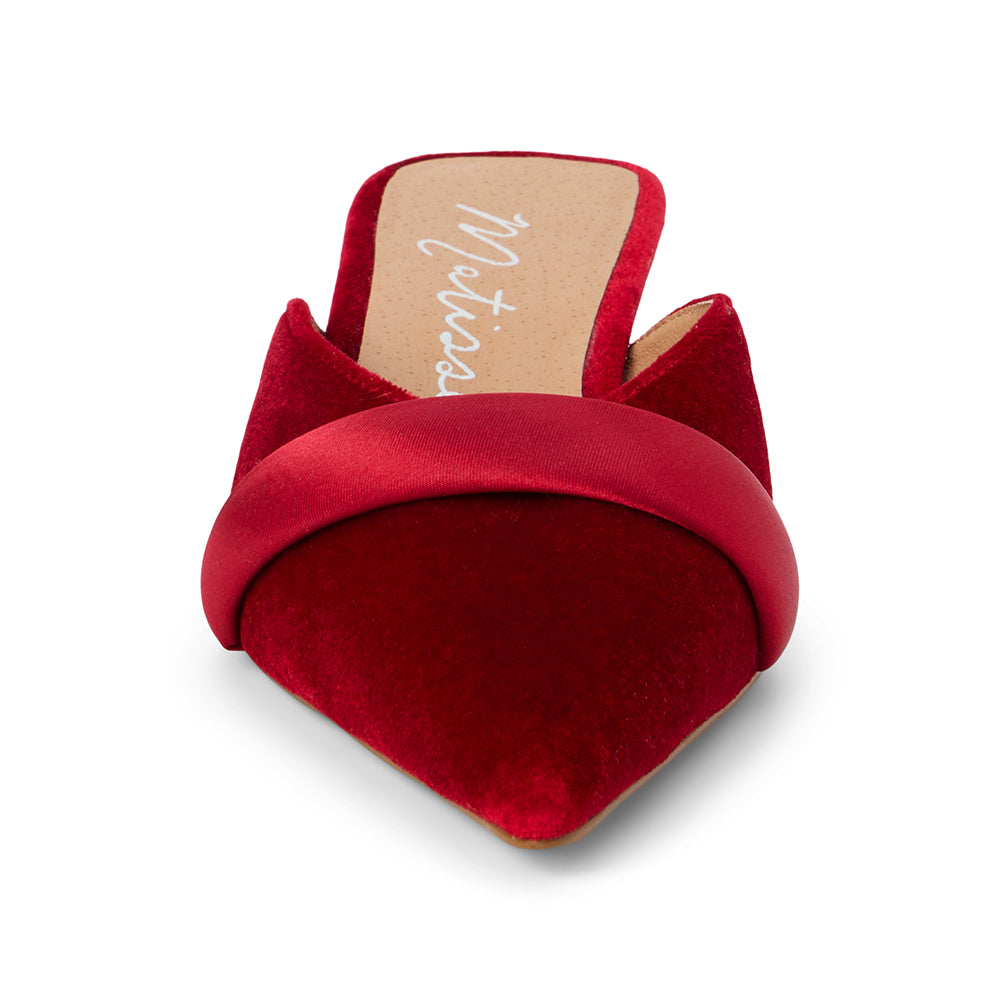 Kellan Heeled Mule in Red
