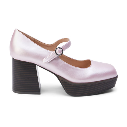 Matilda Platform Heel In Metallic Rose