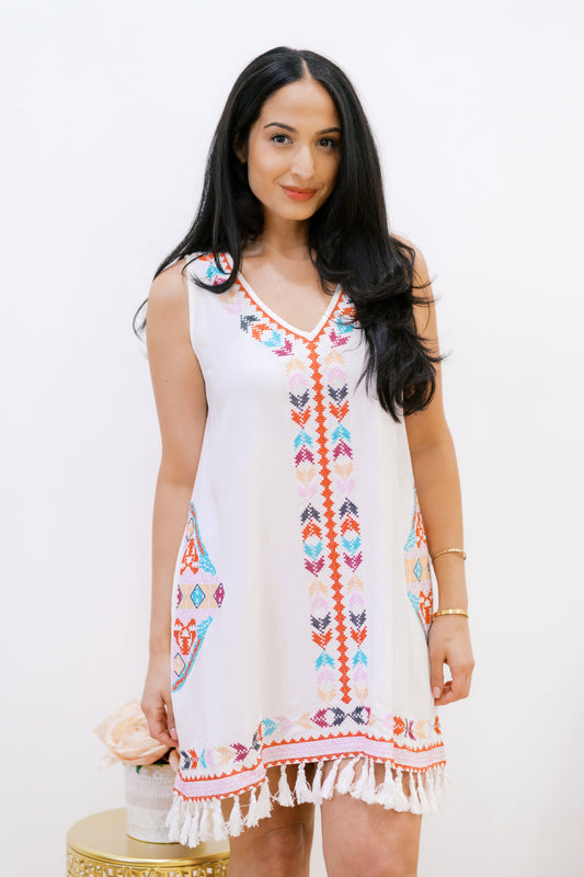 Embroidered Perfection - Dress