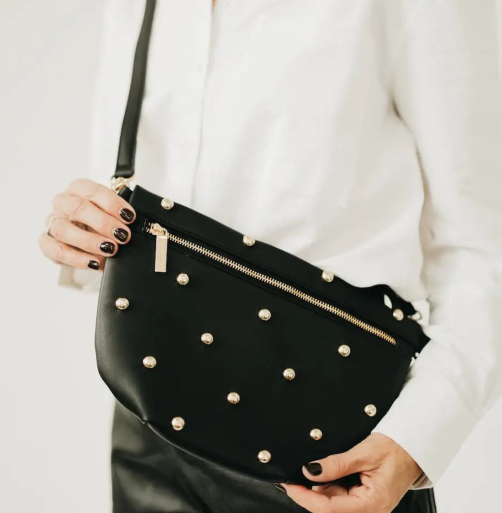 Chic Gold Studded Westlyn Bum Bag