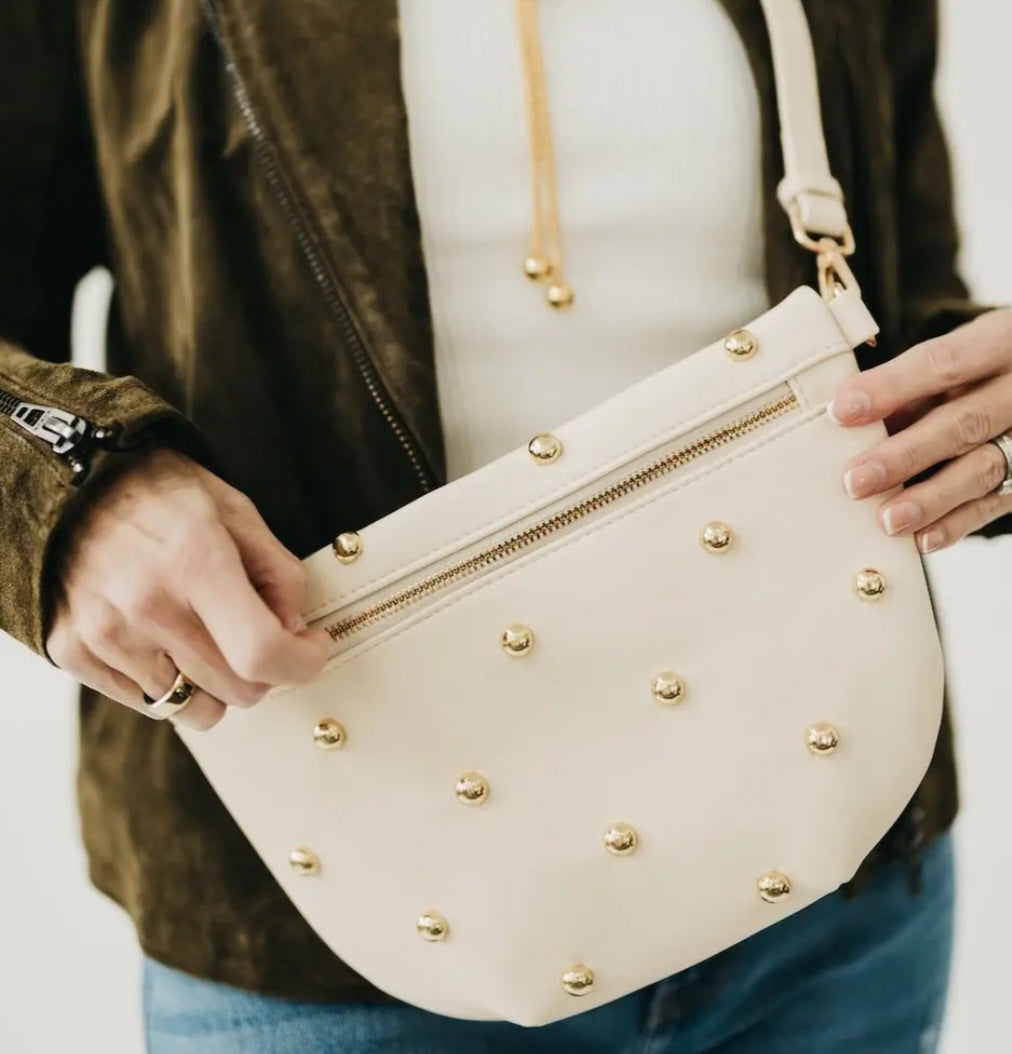Chic Gold Studded Westlyn Bum Bag