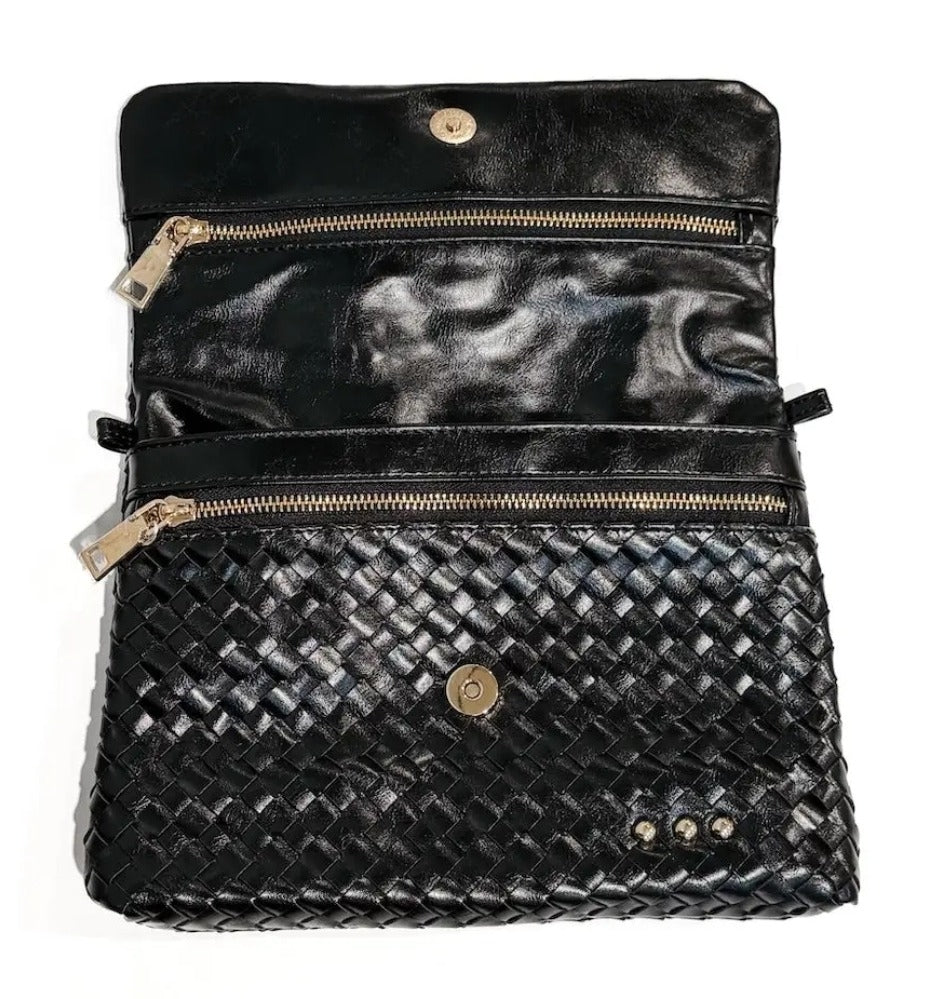 Wrenlee Woven Flap Crossbody