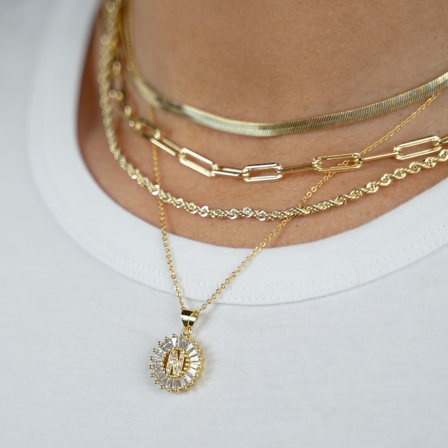 Mini Radiant Initial Necklace