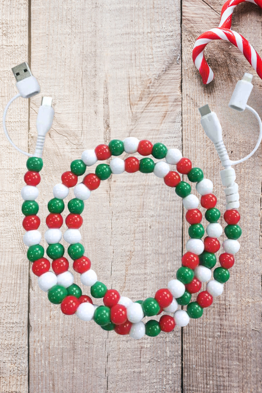 Holiday Beaded Cord Phone Charger ETA 9/22/25