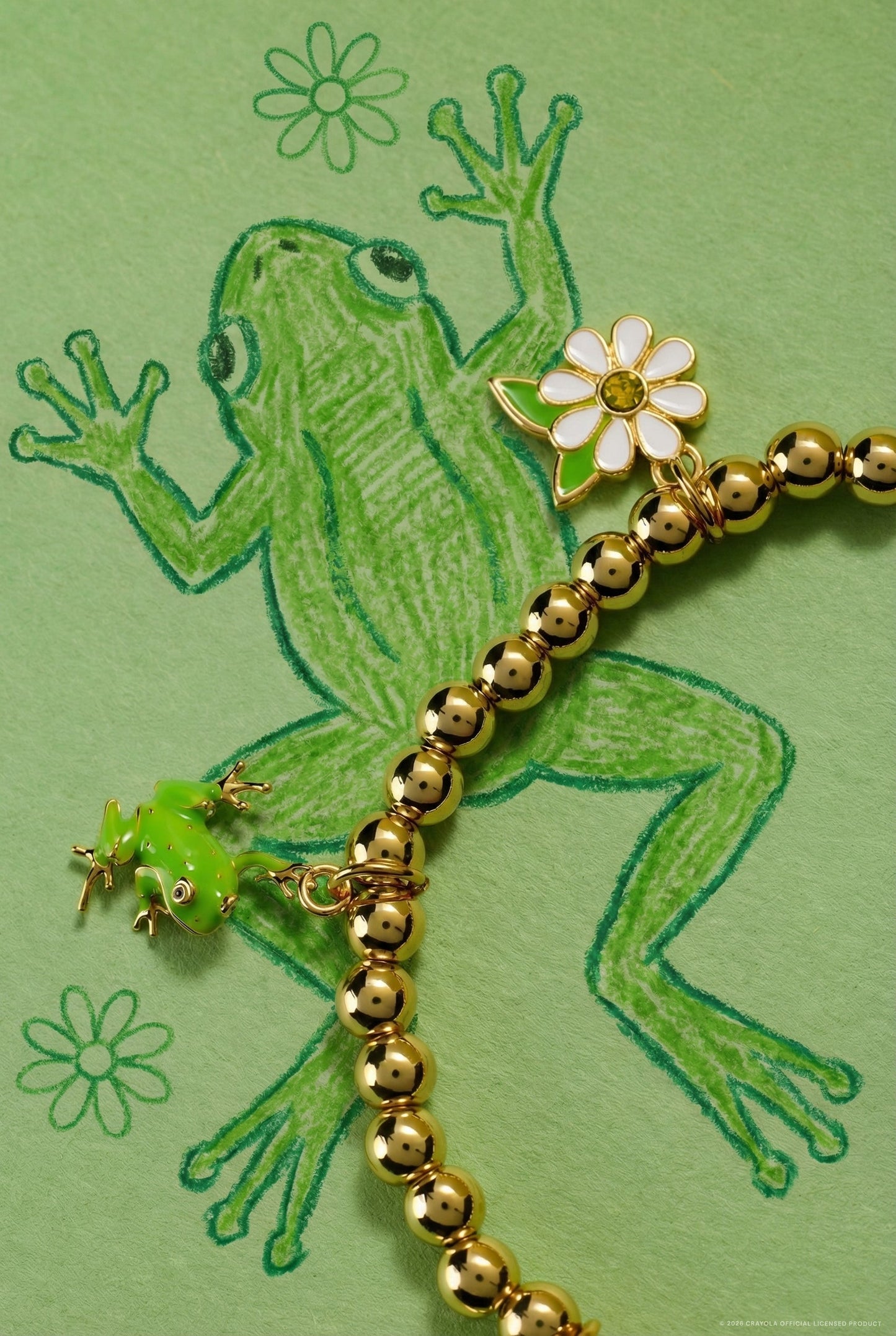 Crayola Forest Green Charm Stretch Bracelet