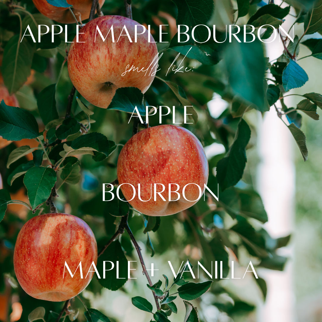 Apple Maple Bourbon - 9 oz Whiskey Glass Candle