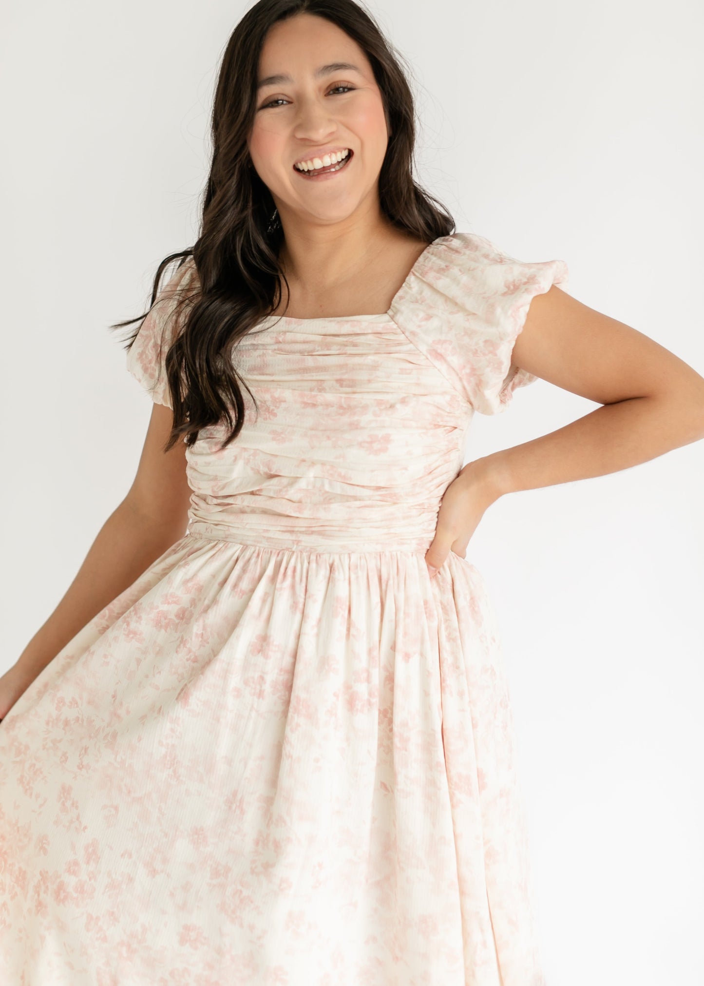 Brienna Cap Sleeve Midi Dress