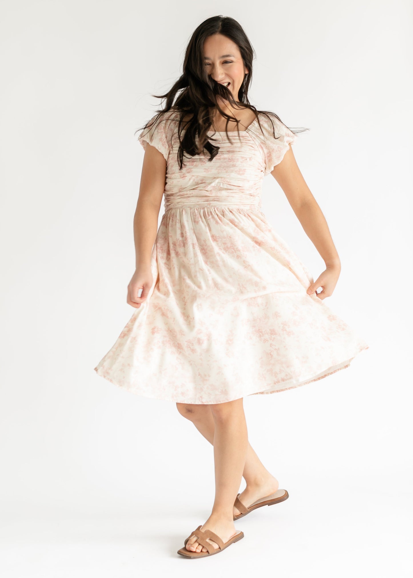 Brienna Cap Sleeve Midi Dress