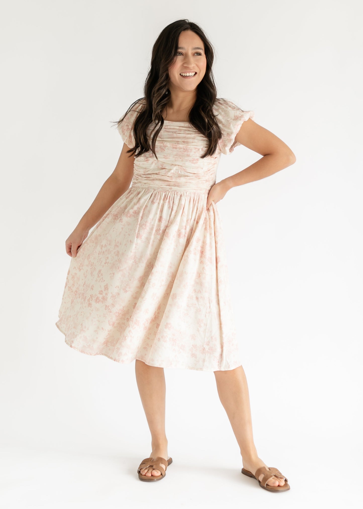 Brienna Cap Sleeve Midi Dress