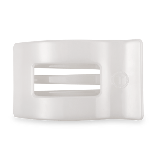 Coconut White Large Flat Rectangle Hair Clip