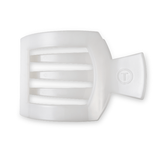 Coconut White Large Flat Square Hair Clip