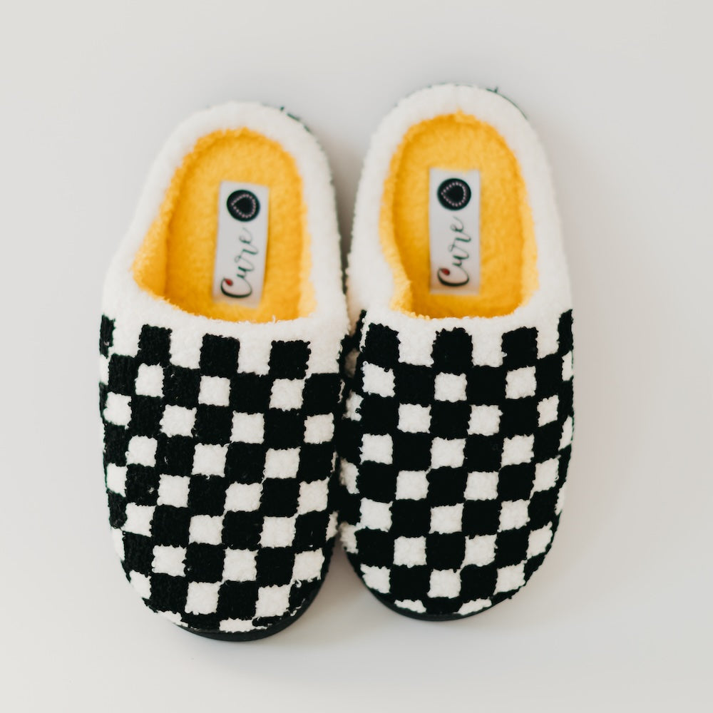 CURE x Beyond Type 1 Checkered Slippers