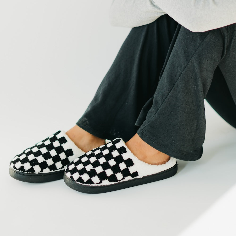 CURE x Beyond Type 1 Checkered Slippers
