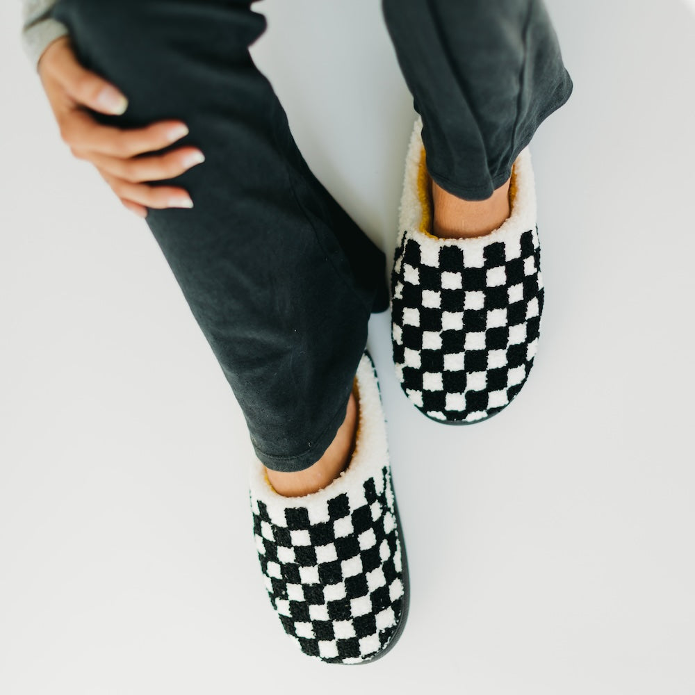 CURE x Beyond Type 1 Checkered Slippers