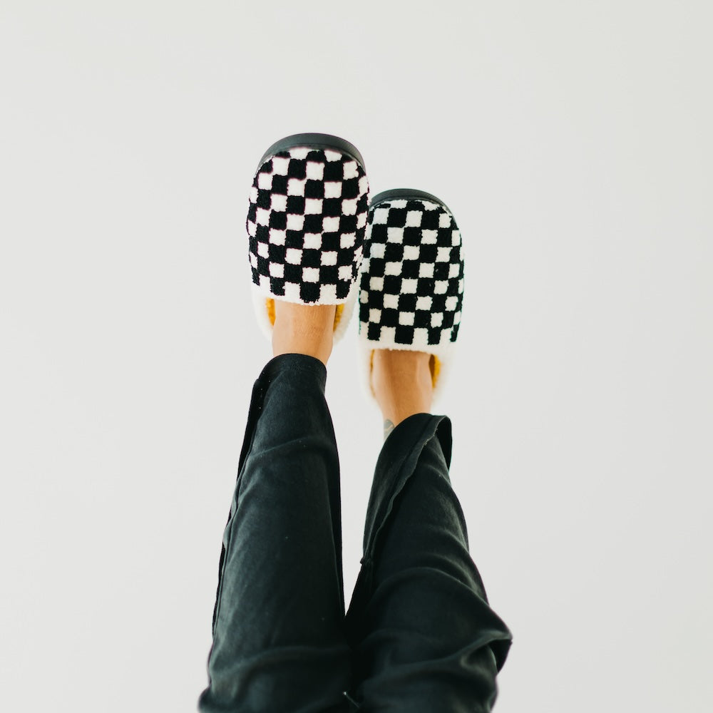 CURE x Beyond Type 1 Checkered Slippers