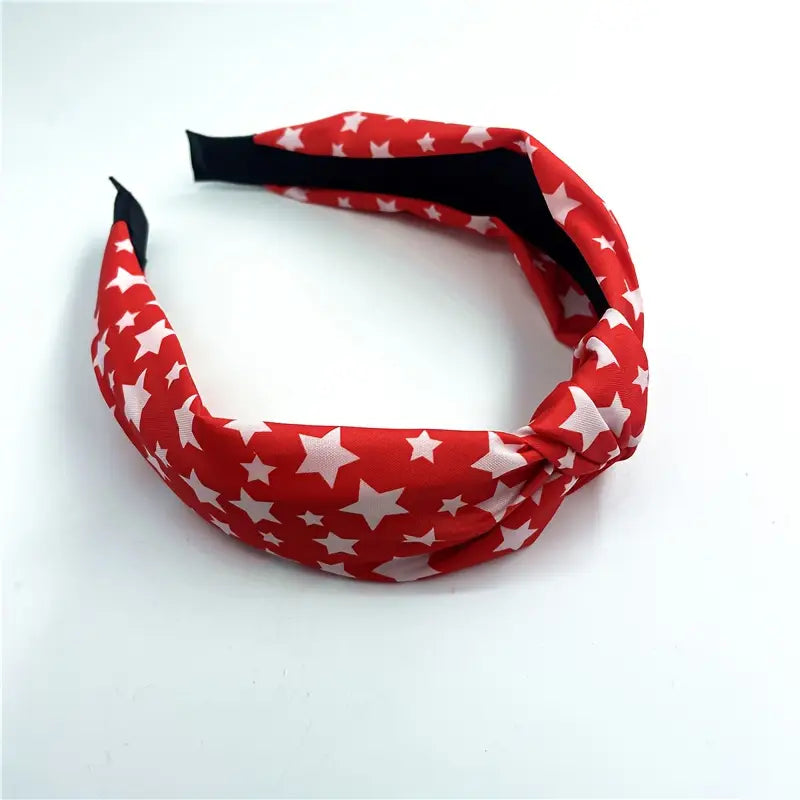 Red Star Patriotic Cloth Knotted Headband