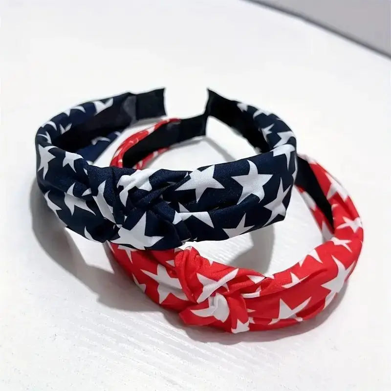 Patriotic Stars 4 Piece Headband Set