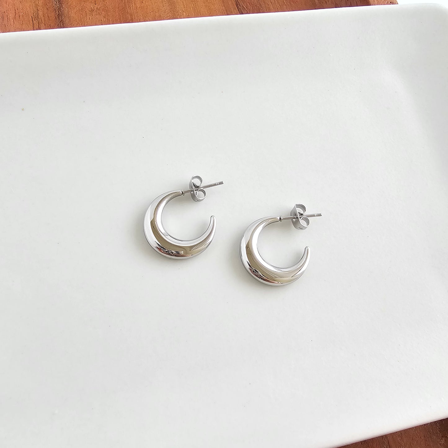 Luxe Selena Hoops - Silver