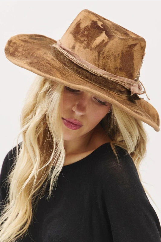 Amarillo Dust Taupe Vintage Felt Cowgirl Hat