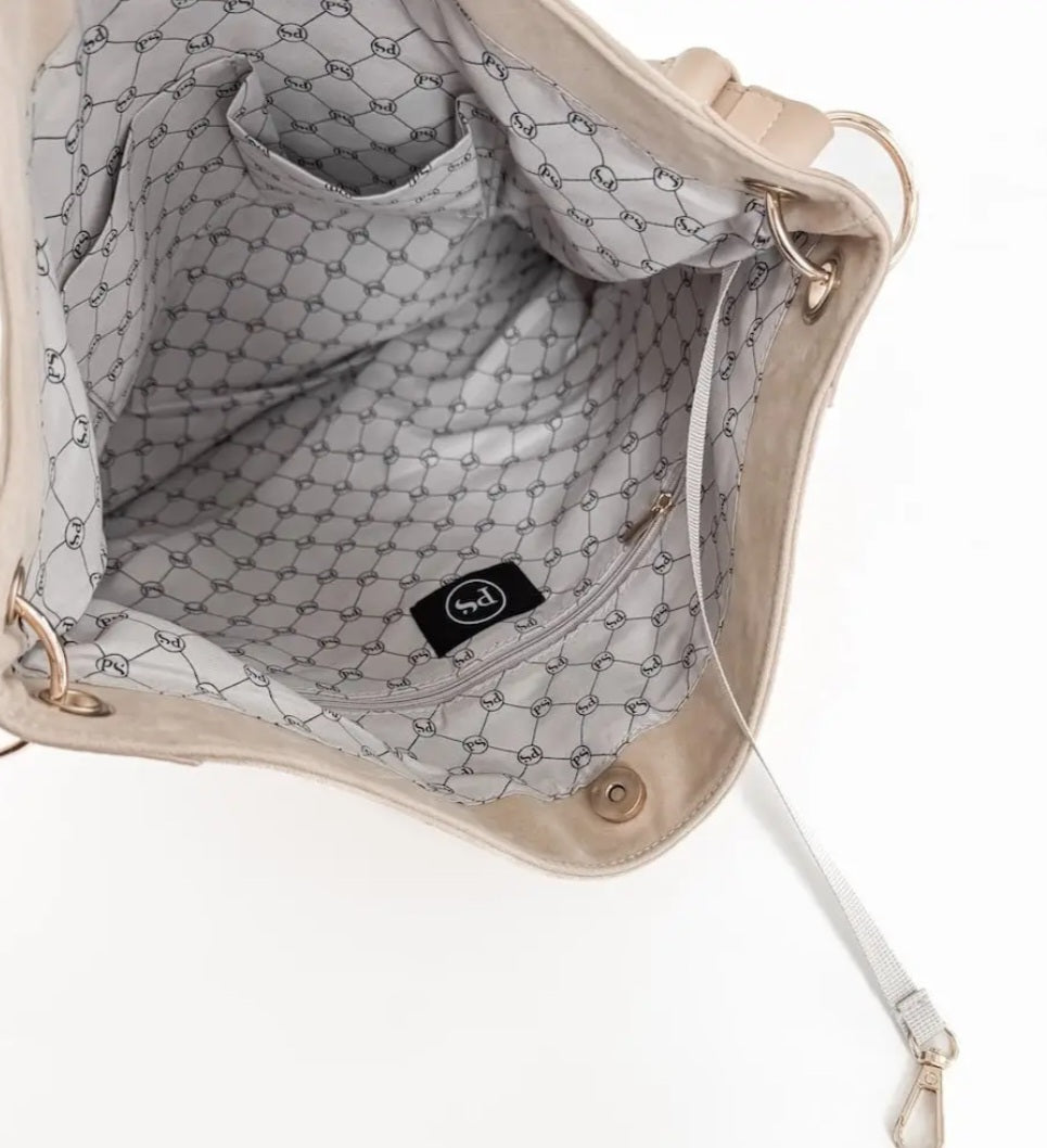 Rosalie Rivet Suede Hobo Bag