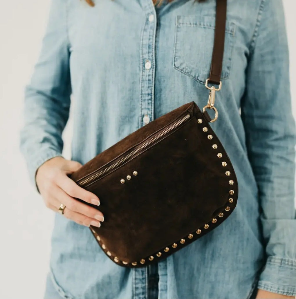 Sabrina Studded Suede Bum Bag