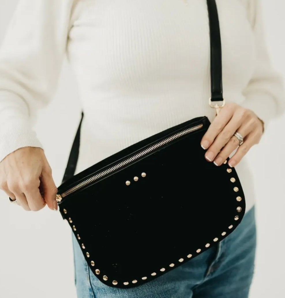 Sabrina Studded Suede Bum Bag