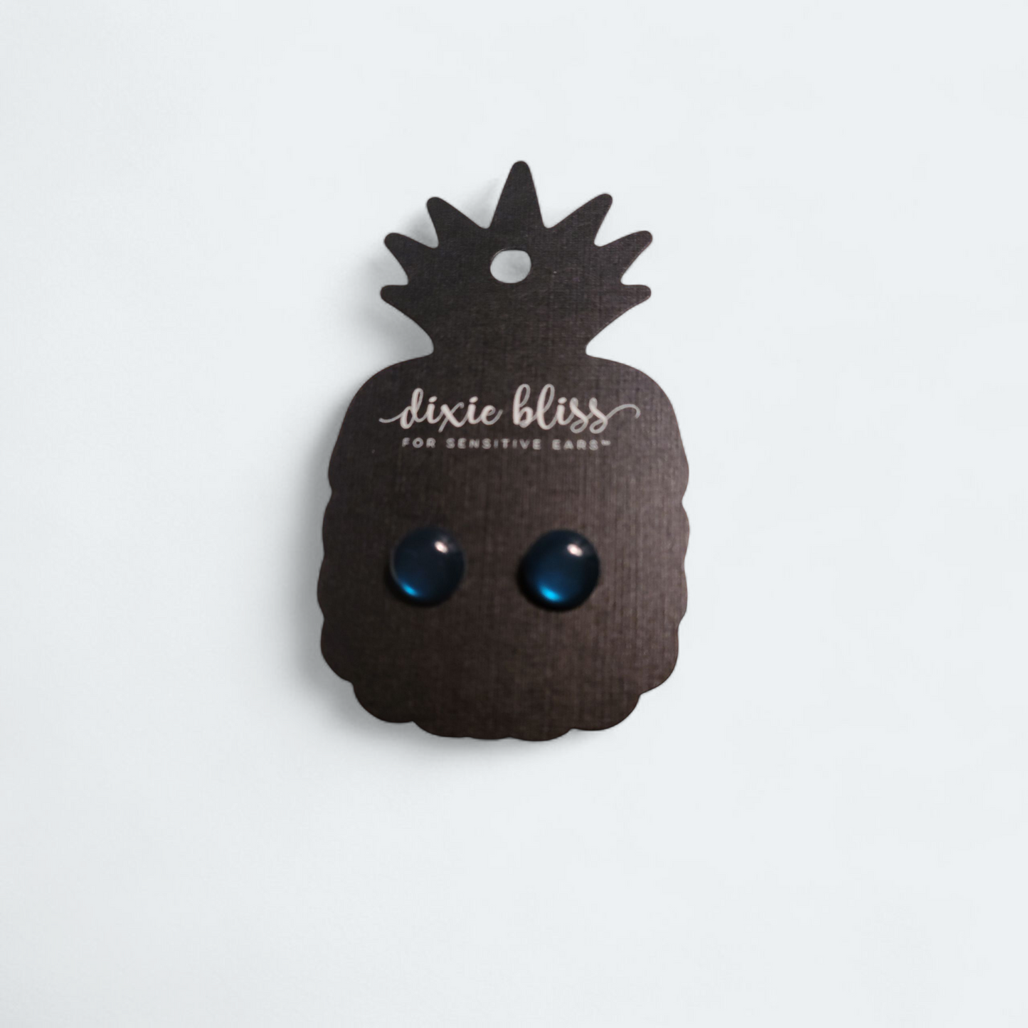 Blue Moonglow Button Earrings