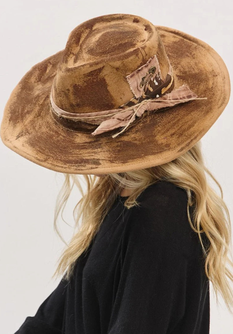 Amarillo Dust Taupe Vintage Felt Cowgirl Hat