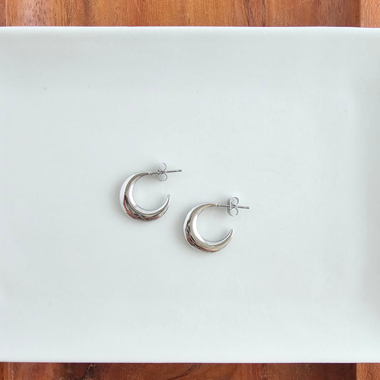 Luxe Selena Hoops - Silver