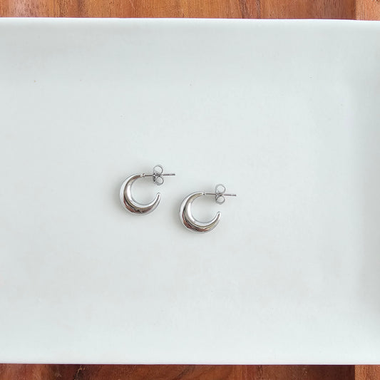 Luxe Selena Hoops - Mini - Silver