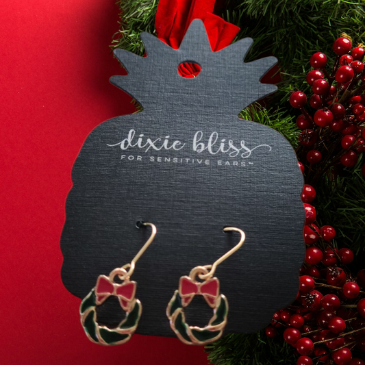 Small Wreath Dangle Earrings