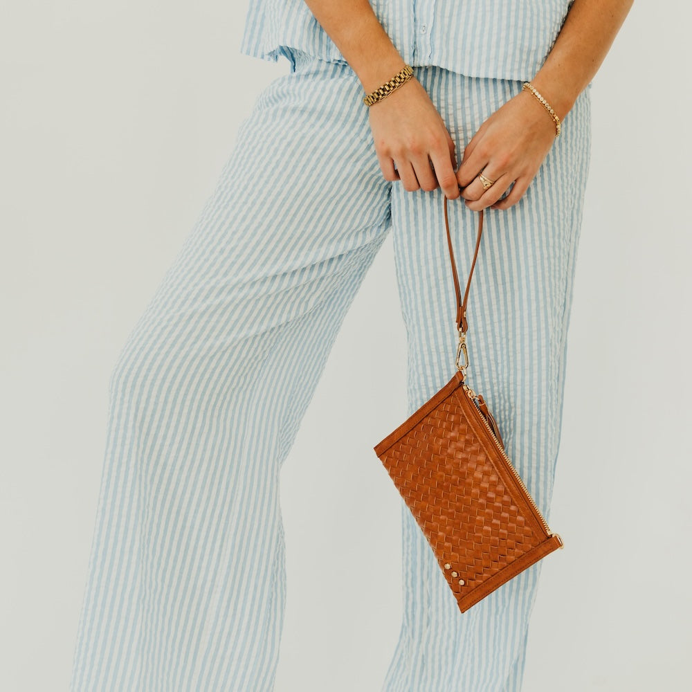 Veda Woven Crossbody and Clutch Bag