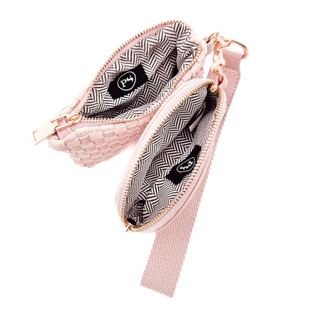 Wonderlust Woven Dual Pouch Wristlet - NEW COLOR!