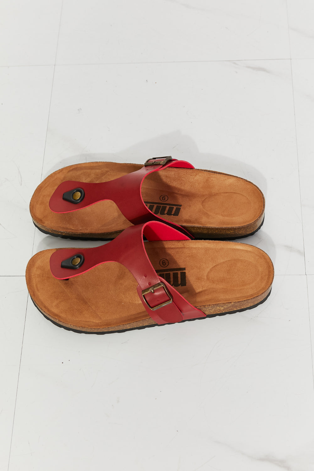 MMShoes Drift Away T-Strap Flip-Flop in Wine