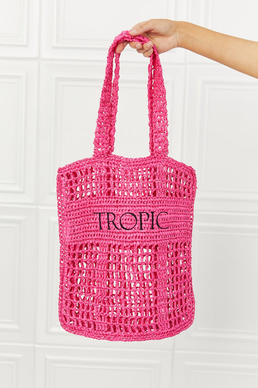 Fame Tropic Babe Straw Tote Bag