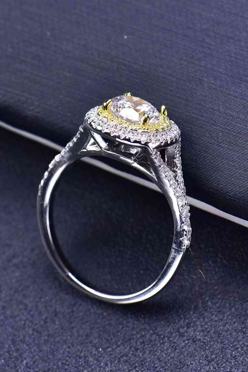 Two-Tone 1 Carat Moissanite Ring