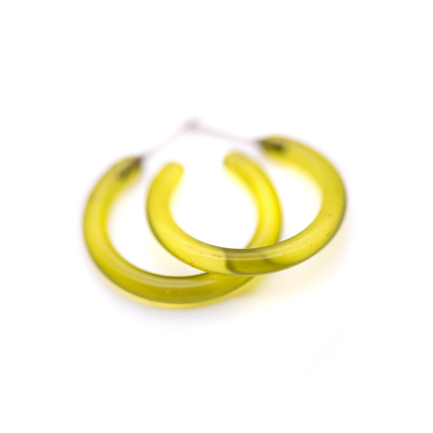 Jelly Tube Hoop Earrings - 1" Small