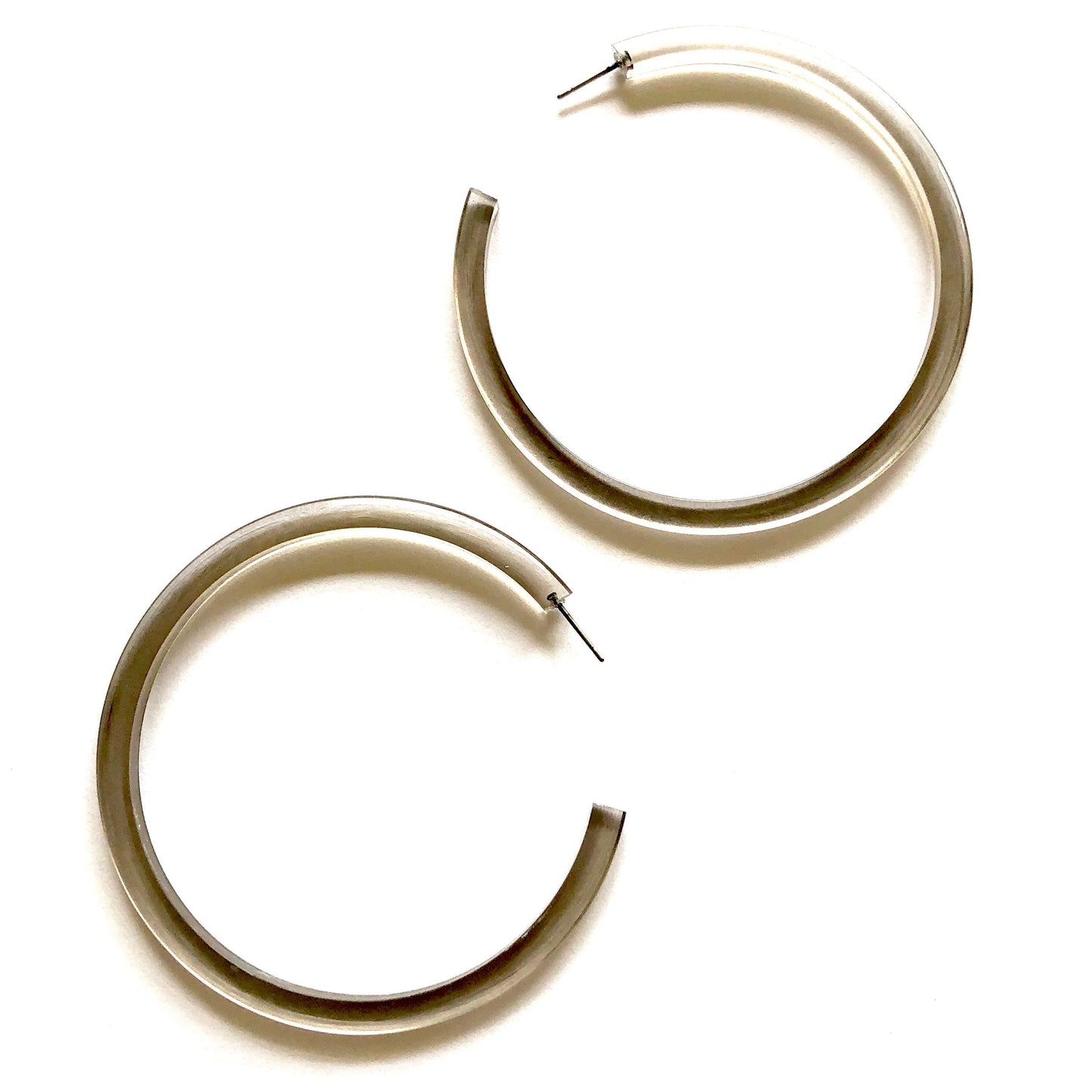 Bangle Lucite Hoop Earrings - 3 Inch