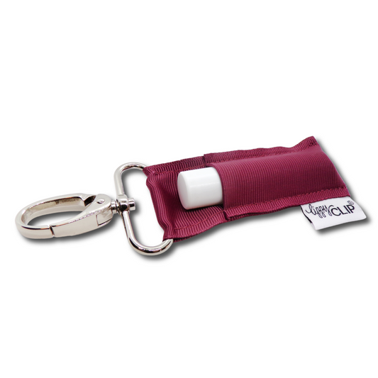 CLASSIC: Maroon Burgundy LippyClip® Lip Balm Holder