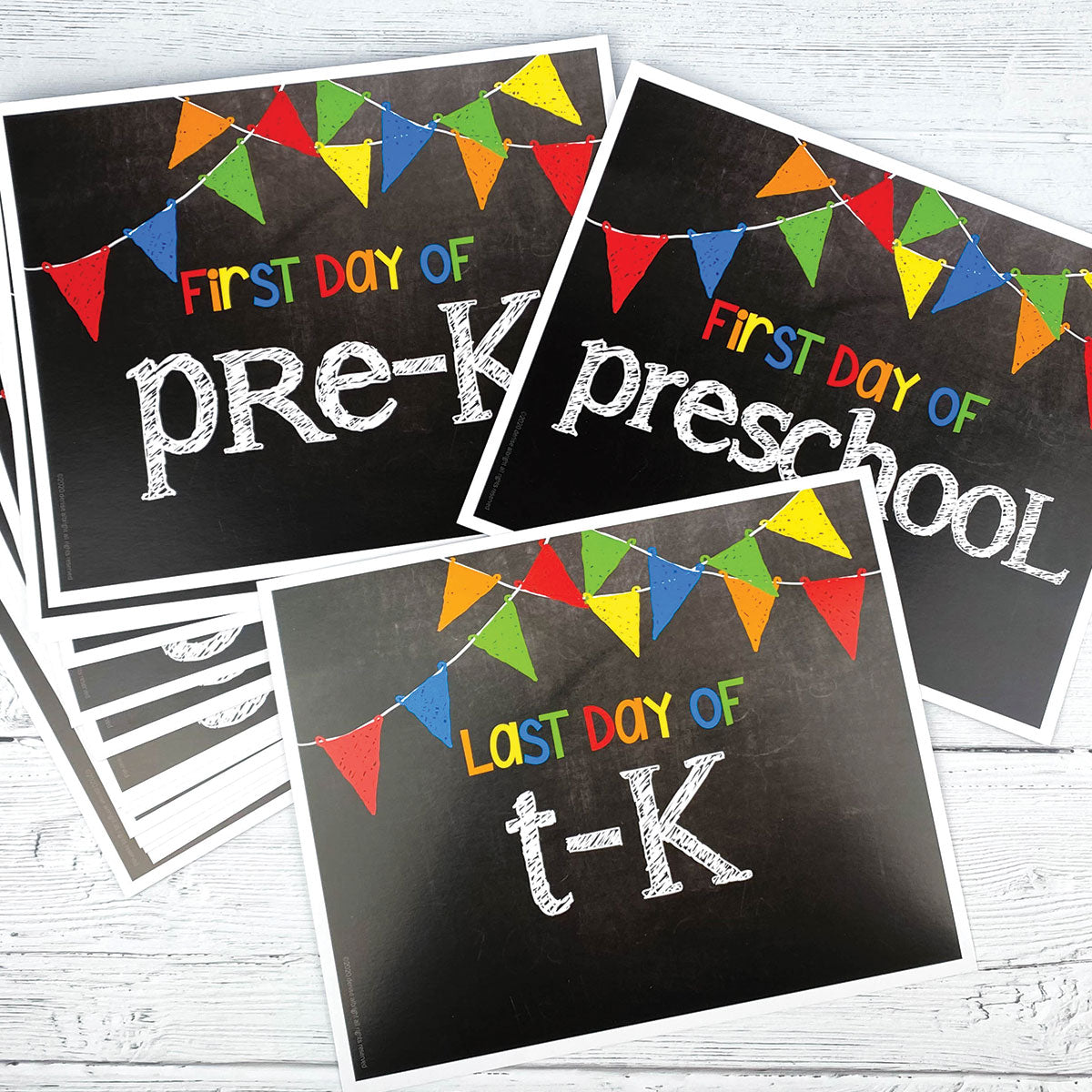 First & Last Day of School Signs | Photo Prop Deck | 17 Grades | (4) Styles