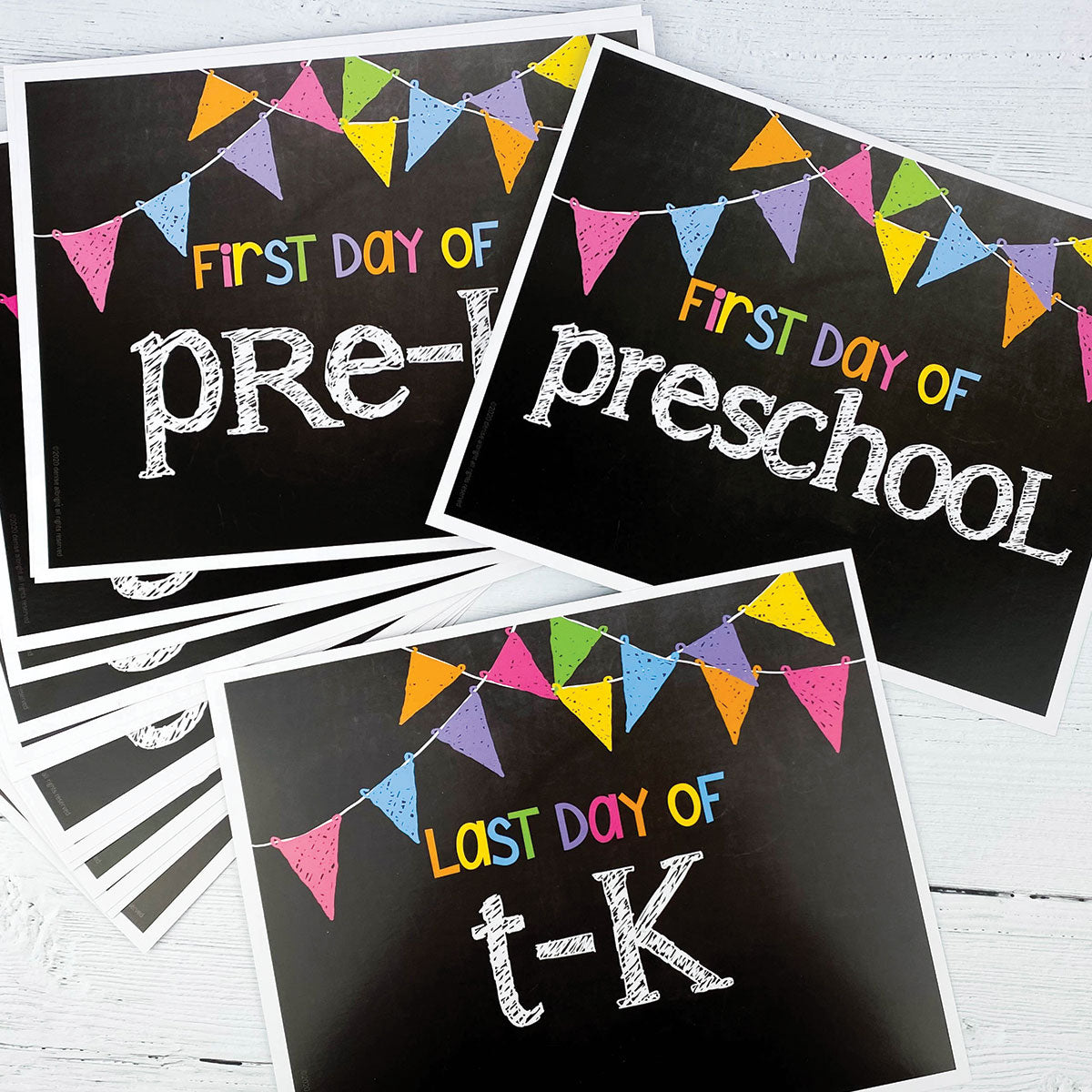 First & Last Day of School Signs | Photo Prop Deck | 17 Grades | (4) Styles