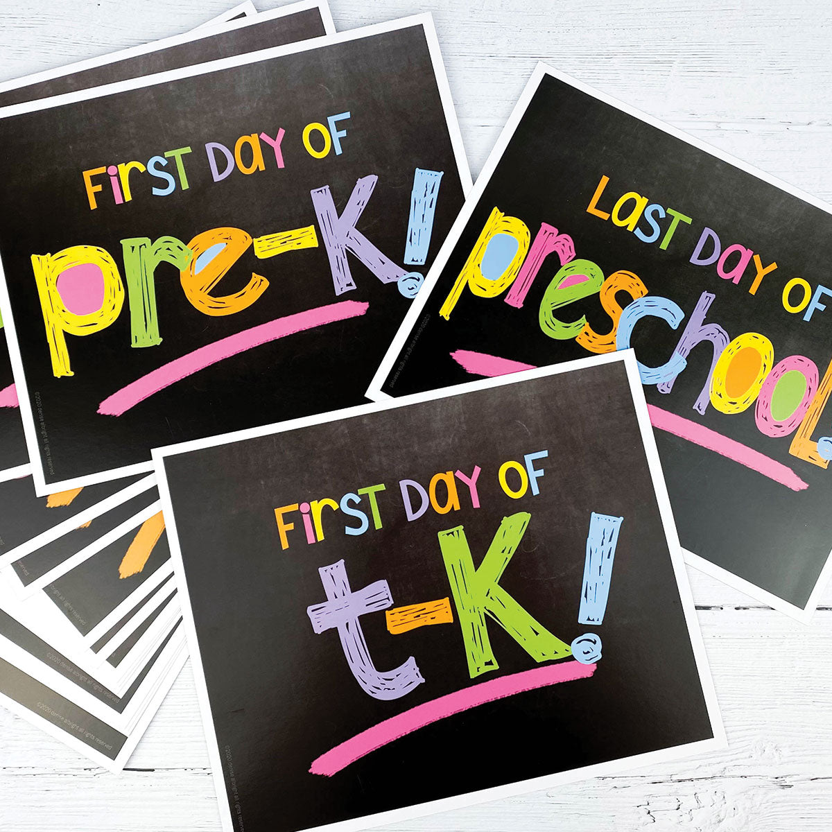 First & Last Day of School Signs | Photo Prop Deck | 17 Grades | (4) Styles